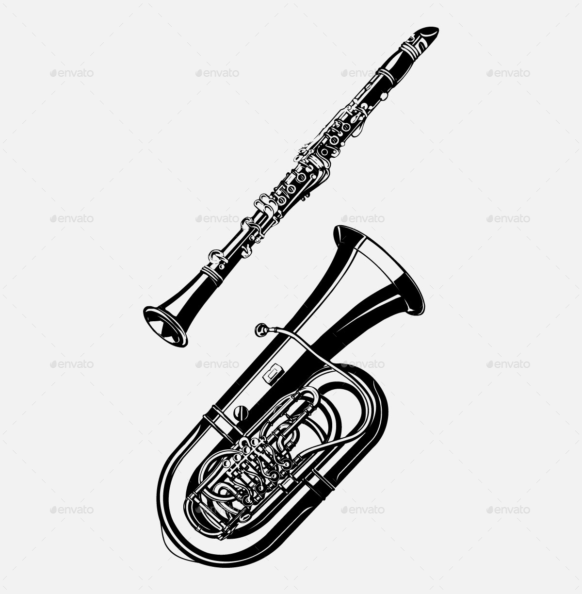Musical Instruments Vector by samonnoy1991 | GraphicRiver